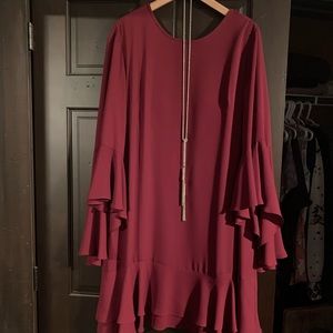 Joseph Ribkoff ~ Red Wine Dress